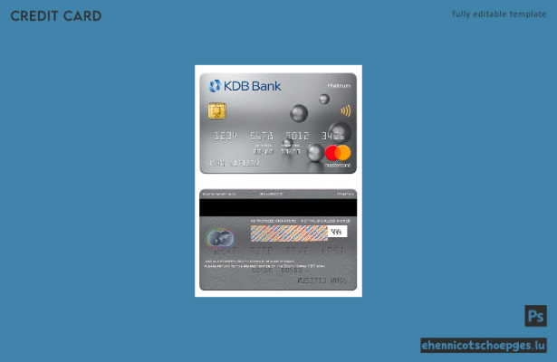 Südkorea KDB Bank Mastercard Platinum Beispielvorschau